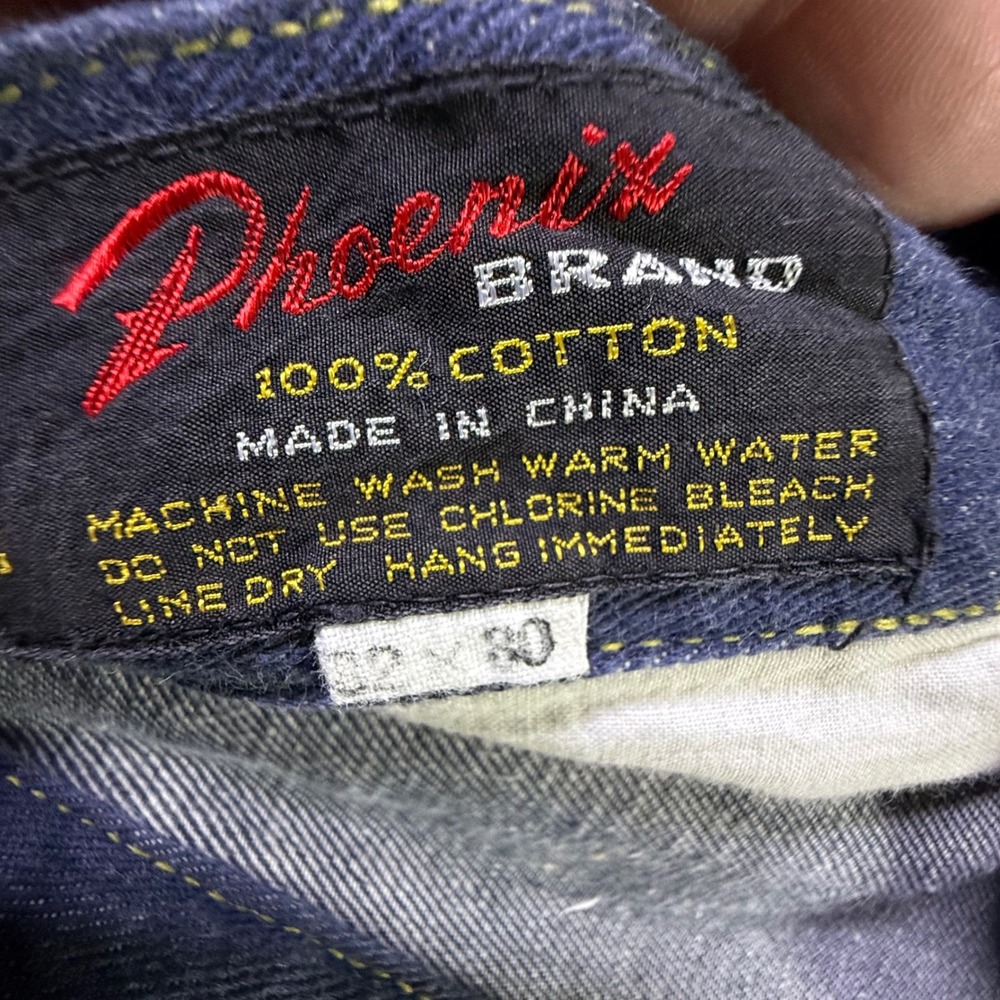 Phoenix Brand Flare Leg Jeans 32x30 Vintage Dark Medium Wash Denim Pants - Picture 4 of 6